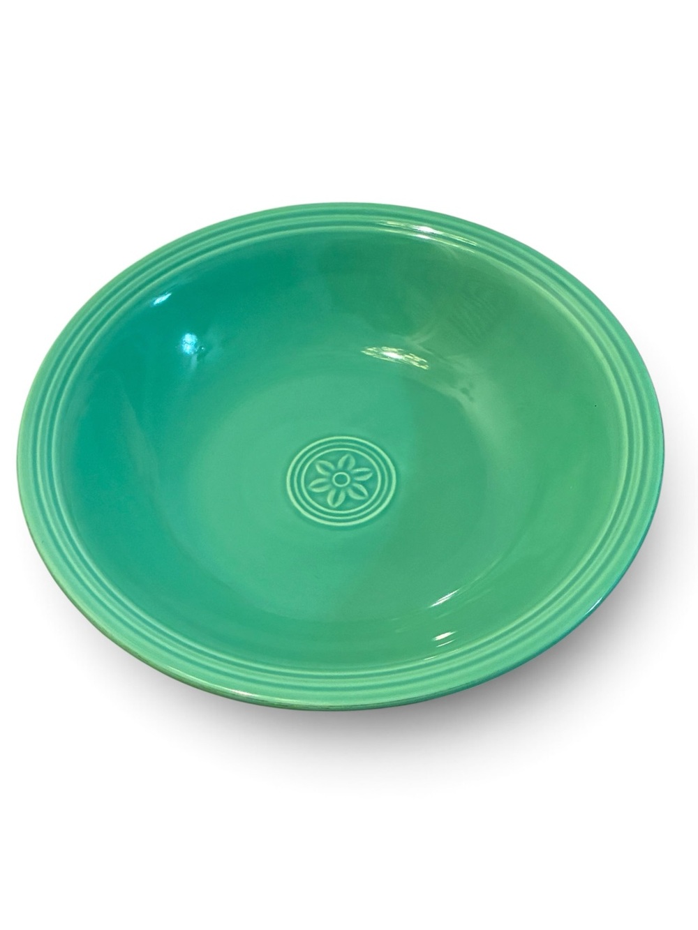 Vintage Oneida Petals Seafoam Green Vegetable Bowl Discontinued 1990s Stoneware